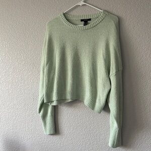Forever 21 Light Green Crew Neck Sweater